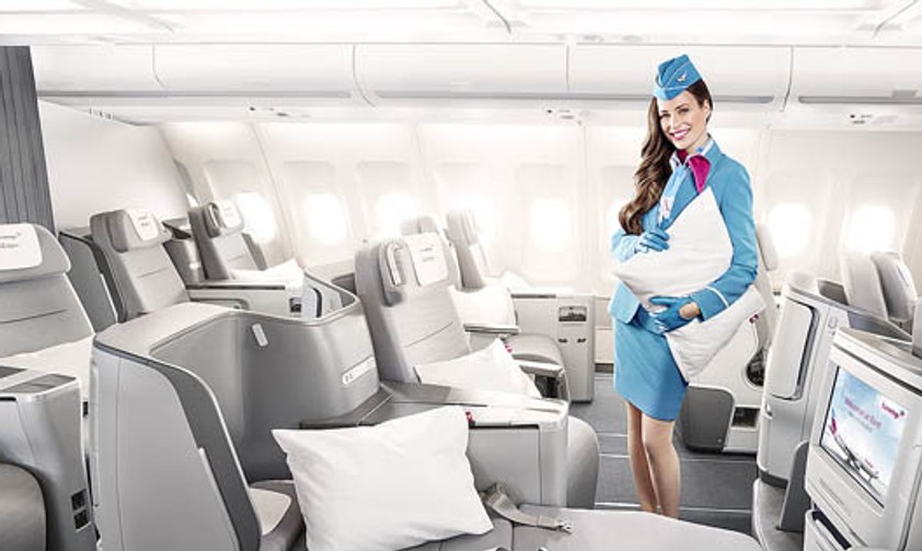 So sieht es in den Eurowings-Jets mit Business Class künftig ganz vorne aus.