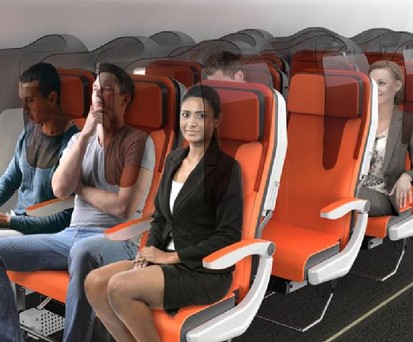 Das Konzept Glassafe der italienische Firma Avio Interiors: Sie schirmt Sitznachbarn auf Kopfhöhe voneinander ab.