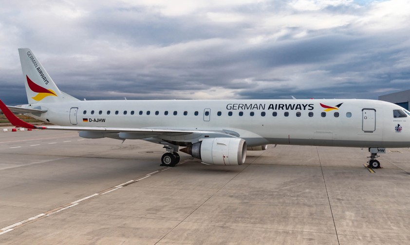 Embraer E190 von German Airways: Fliegt künftig für Green Airlines.