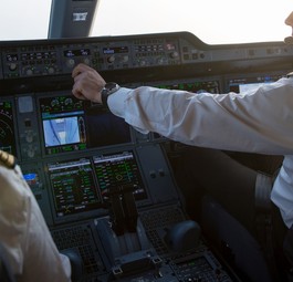 Airbus A350 cockpit: Undergoing modifications.