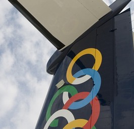 Heckflosse von Olympic Air: nicht mehr in Thessaloniki.