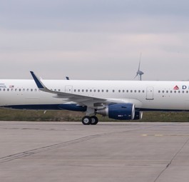 Airbus A321 von Delta: Ein Jet dieses Typs musst heftig bremsen.