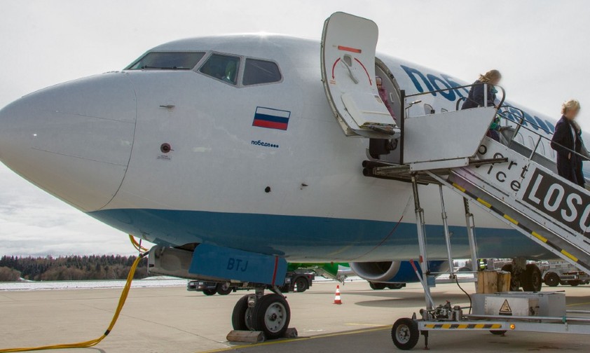 Boeing 737 von Pobeda in Memmingen: Aktuell fast nur noch russische Inlandsziele im Angebot.