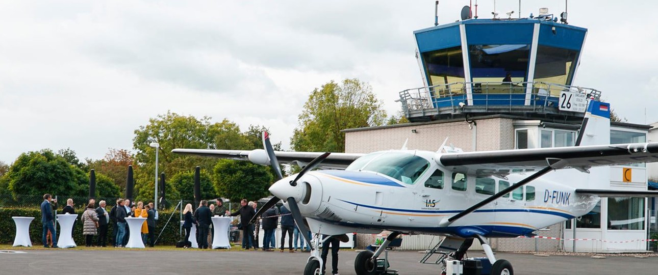 Die Cessna Caravan am Flugplatz Schwarze Heide: Ab März 2021 soll sie ...