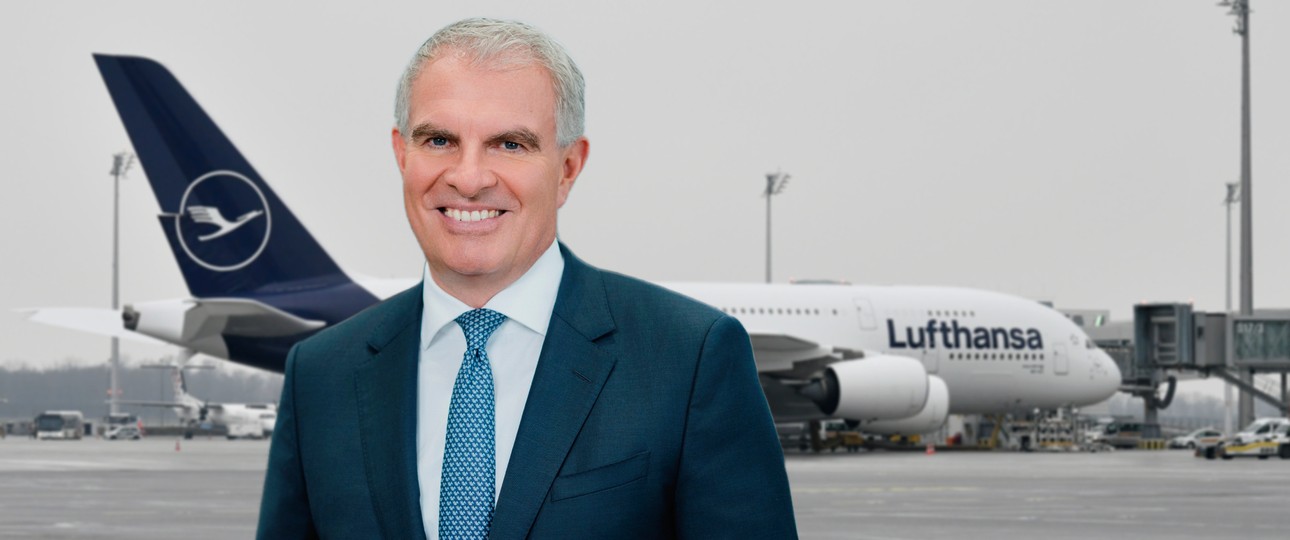 Lufthansa-Chef Carsten Spohr und ein A380: Keine Reue - im Gegenteil.