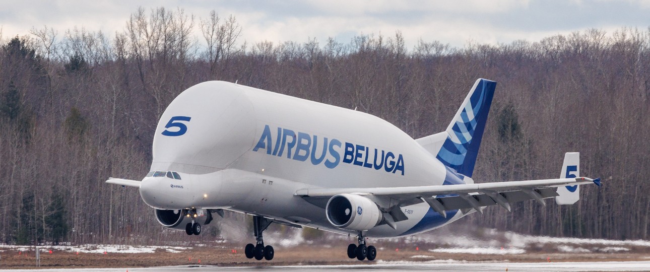 Beluga ST bei der Landung: Ihr Zeitalter geht zuende.