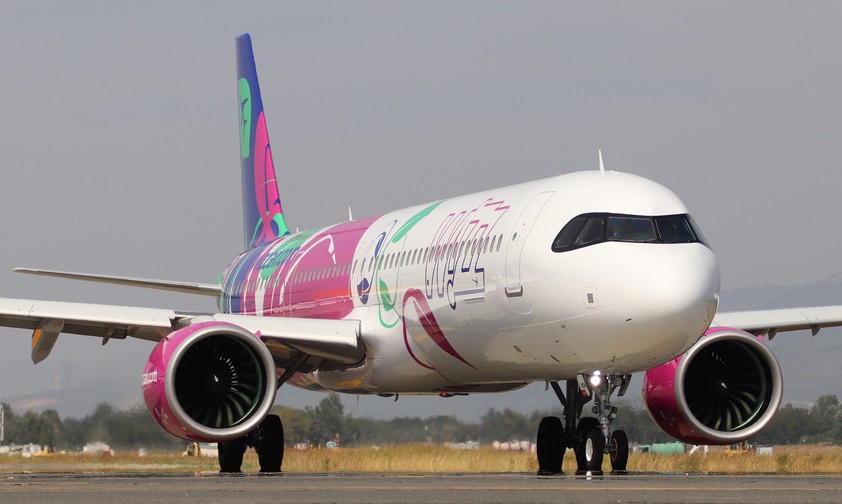 Airbus A321 Neo von Wizz Air: In Bratislava öfter, in Wien seltener zu sehen.