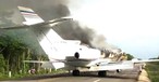 Hawker 700 von vermutlichen Drogenschmugglern: Fliehende Besatzung zündete den Jet an.