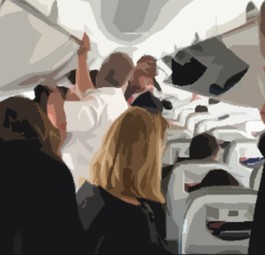 Warten im Flugzeug: Da kann es schon mal eng werden.
