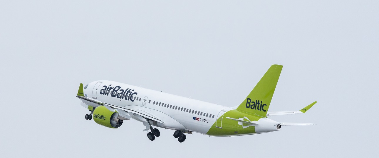 Airbus A220-300 von Air Baltic: Ein Jet dieses Typ hatte ein Triebwerksproblem.