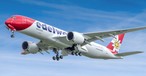 Die HB-IHF von Edelweiss: Der A350 fliegt auf 43'000 Fuss.