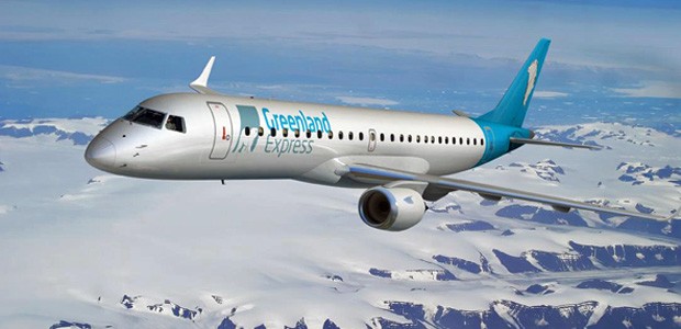 Embraer 190 in den Farben von Greenland Express: Kampf gegen hohe Ticketpreise.