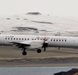 Saab 2000 von Loganair: Die Fluglinie baut auf Strecken der untergegangenen Flybe aus.