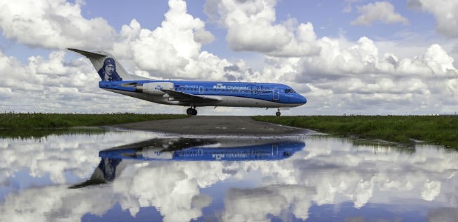 Fokker 70 von KLM: Sogar der König flog die Jets.