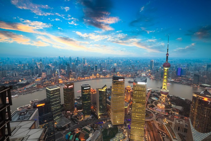 Die pulsierende Wirtschaftsmetropole Shanghai...