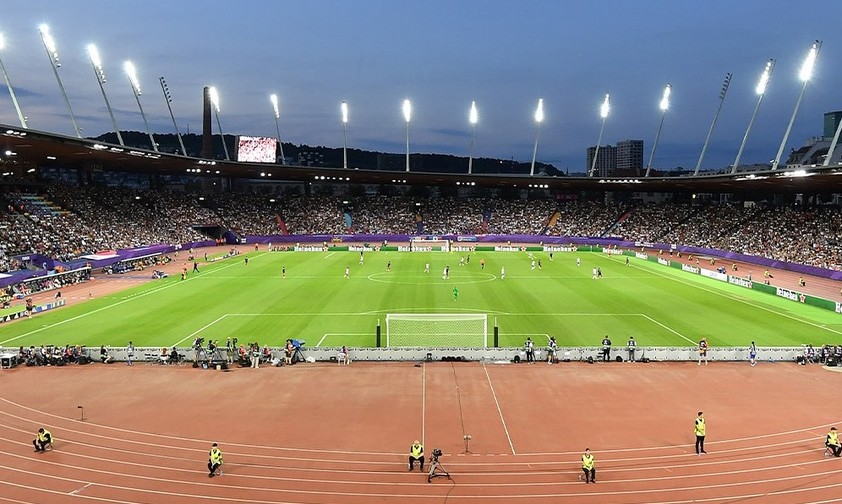 Stadion im Letzigrund in Zürich: Eines der Stadien der UEFA Frauenfußball-EM 2025.