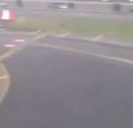 Kurz vor dem Crash: Blick auf die Piste.