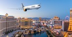 So ähnlich könnte ein Airbus A330-900 von Condor über Las Vegas aussehen: Die Stadt gehört zu den geplanten Zielen im Sommer 2022.