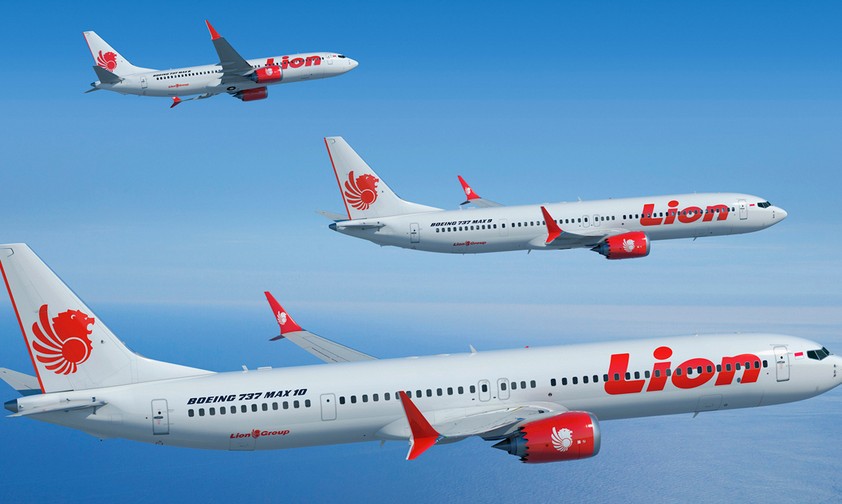 Verschiedene Mitglieder der 737-Max-Familie, visualisiert im Design von Lion Air: Die Fluglinie ist ein großer Kunde von Boeing.