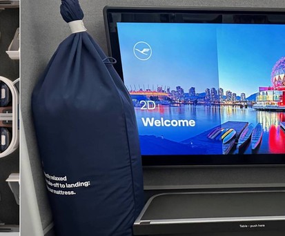 Die Suiten in der Übersicht von oben - und eine mit Monitor und Auflage.