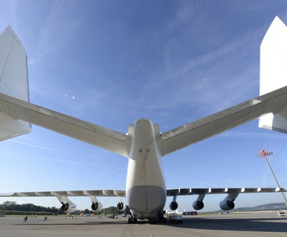 Ein Blick auf das gigantische Leitwerk.