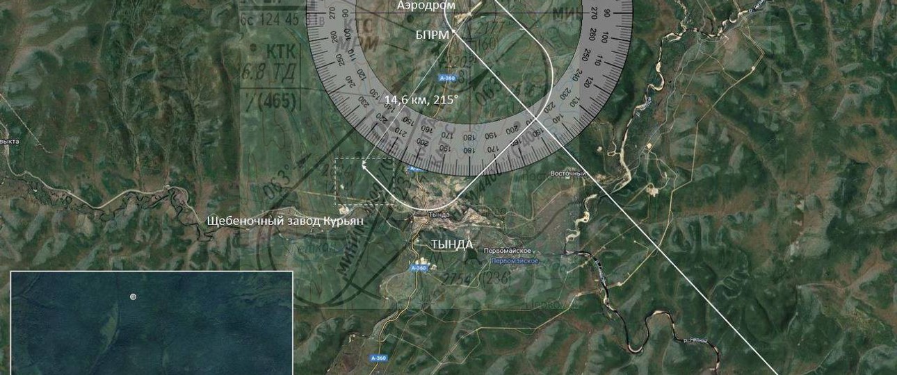 Karte zum An-24-Unglück: Niemand an Bord überlebte.