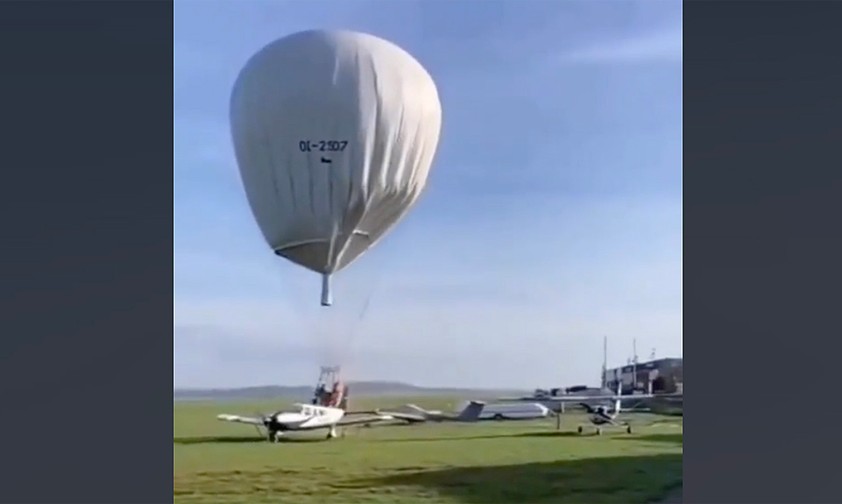 Heißluftballon: Falscher Ort für die Landung.
