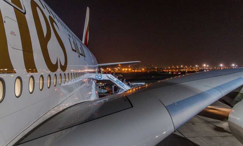Airbus A380 von Emirates: In China mussten jetzt 373 Reisende eine ganze Nacht im Superjumbo aushalten.