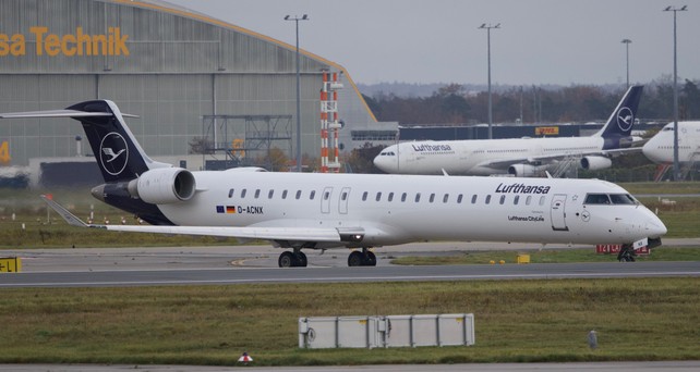 Bombardier CRJ 900 von Lufthansa Cityline: Hebt nicht mehr ab.