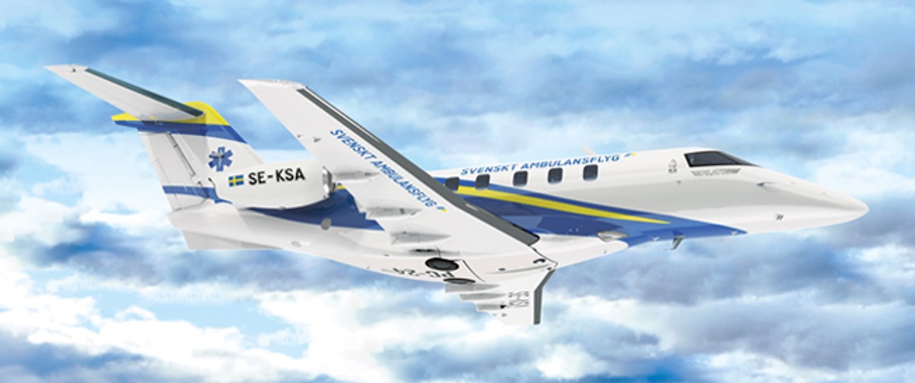 PC-24 von Svenskt Ambulansflyg: So soll der Jet aussehen.