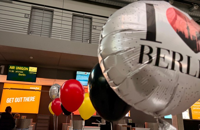 Der erste Flug ging am 12. Januar nach Düsseldorf, die wahre Premiere war aber der Flug nach Berlin.