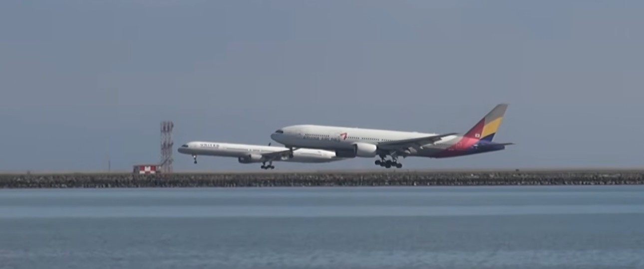 Parallele Landung am Flughafen San Francisco: Nicht mehr möglich. 