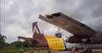 Die Antonov AN-26 von Aer Caribe: Stark beschädigt.