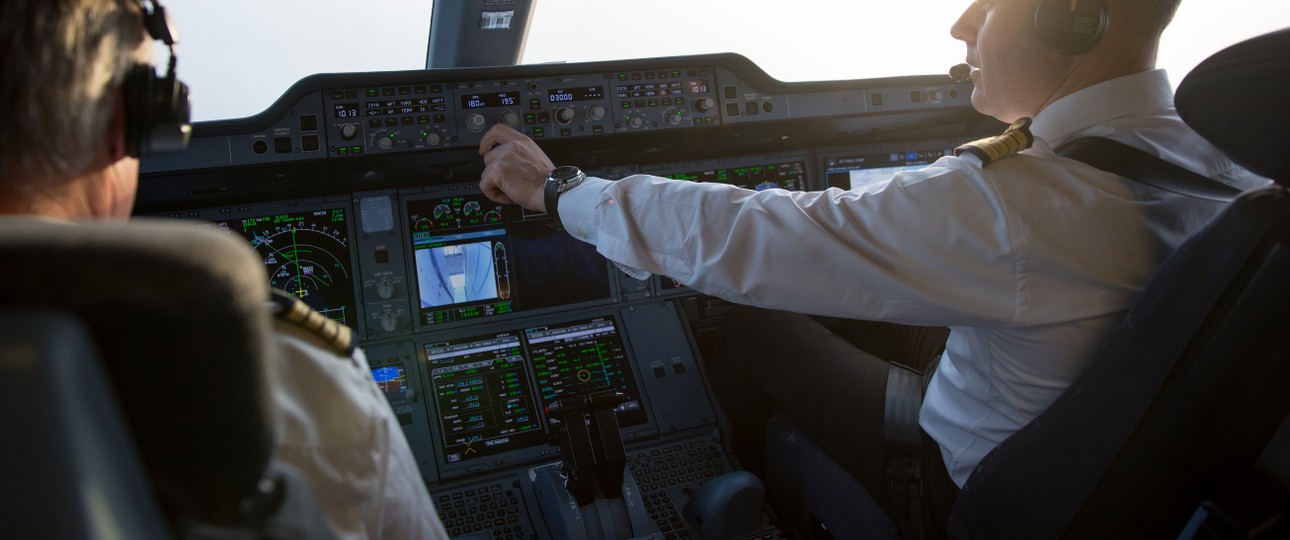 Airbus A350 cockpit: Undergoing modifications.