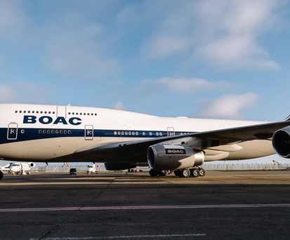 Boeing 747 von British Airways im Retro-Look: Die Jumbo-Jets spielten eine zentrale Rolle zur Feier des Jubiläumsjahrs 2019.