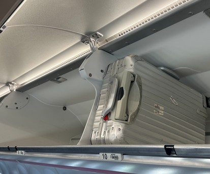 Handgepäckfächer (hier in einem Airbus A321 Neo von Eurowings): So leer sieht es selten aus.
