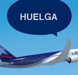Werbeposter von LAN Peru (Montage): Personal setzt auf Streik.