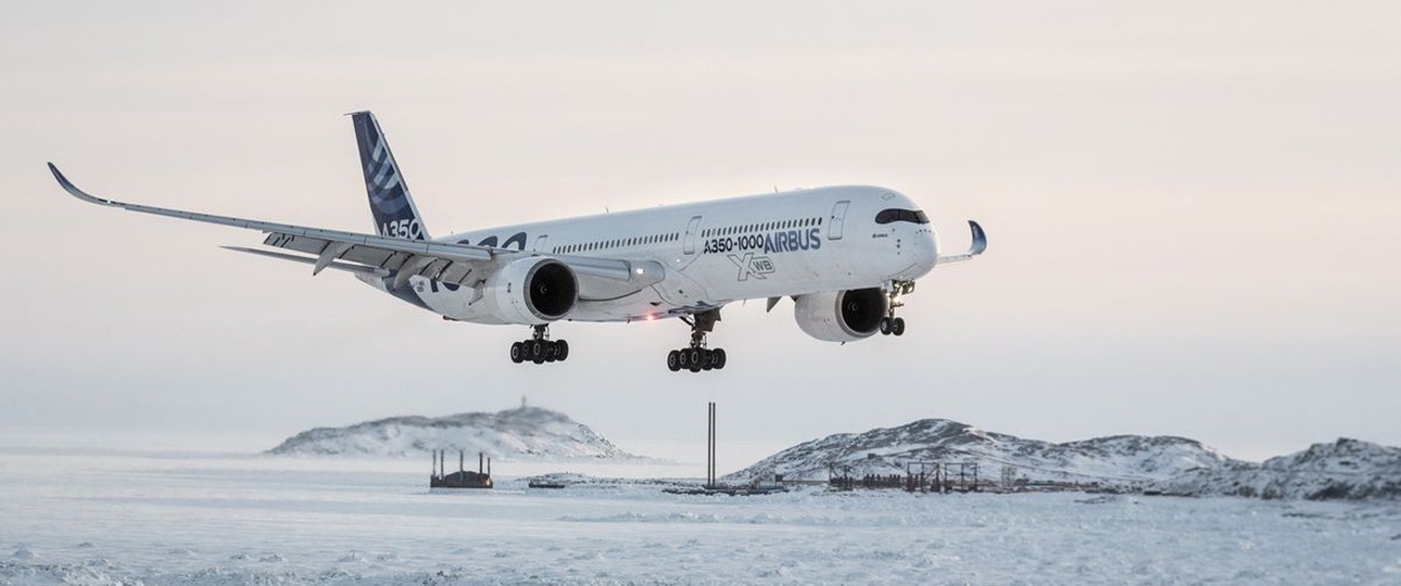 Airbus A350 bei der Landung: Künftig auch als Frachter zu haben?