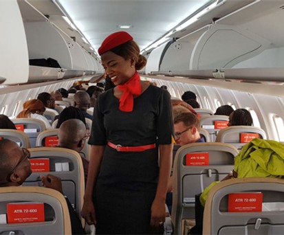 Erster Air-Senegal-Flug mit AOC und Passagieren: Derzeit zwei ATR 72-600 in der Flotte.