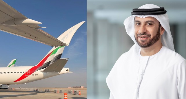 Airbus A350, Boeing 777 (li8nks) und Adnan Kazim (rechts): Emirates will größere Flieger.