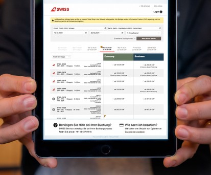 Neue Buchungsmaske von Swiss: Nicht alles funktioniert so wie es sollte.