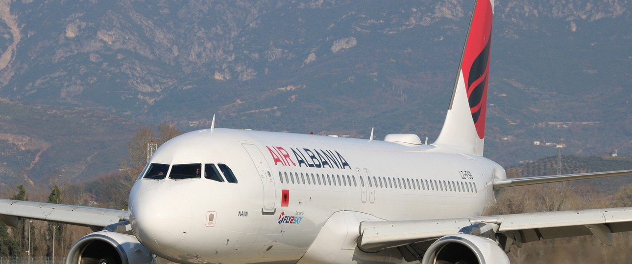 Airbus A320 von Air Albania: Hebt nicht mehr ab.