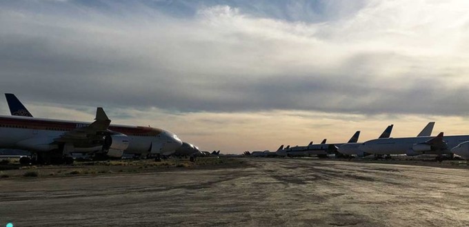 <strong>Rang 2:</strong> Southern California Logistics Airport, auch bekannt als Victorville Airport, USA: 560 geparkte Flugzeuge.