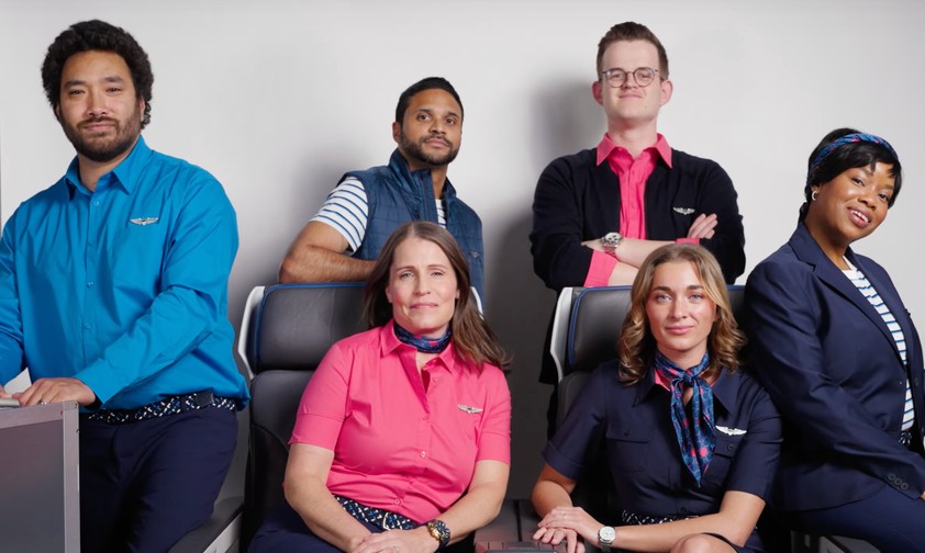 Fünf Angestellte, fünf Outfits.