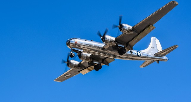 B-29 Superfortress im Flug: Heute gibt es nur noch zwei flugfähige Exemplare.