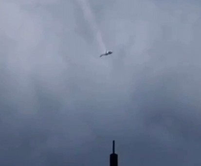 Absturz in Russland: Dieser Screenshot soll die Embraer der Söldnergruppe Wagner zeigen.