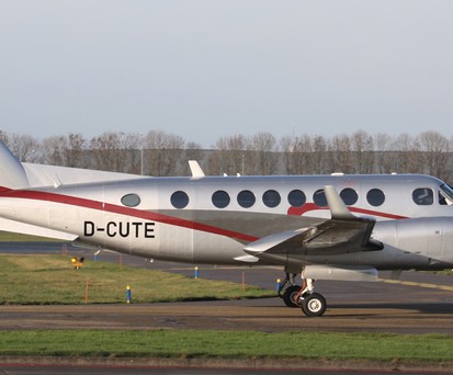 So sieht die Beechcraft Super King Air 350 heute aus, wo sie der Atlas Air Service gehört.