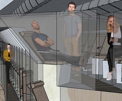 Konzept von IP Ventures: Außen Economy-Sitze, in der Mitte Premiumplätze.