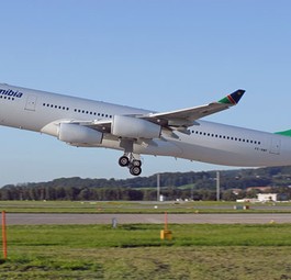 A340 von Air Namibia: Ministrafe für die Nationale Airline.