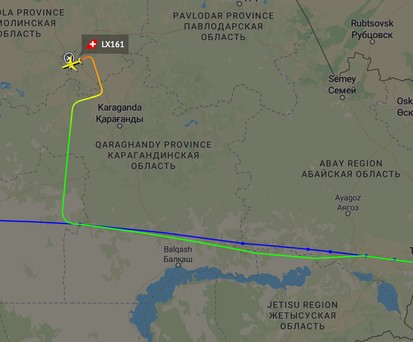 Auf dem Heimflug von Tokio musste Swiss Flug 161 in Kasachstan zwischenlanden.